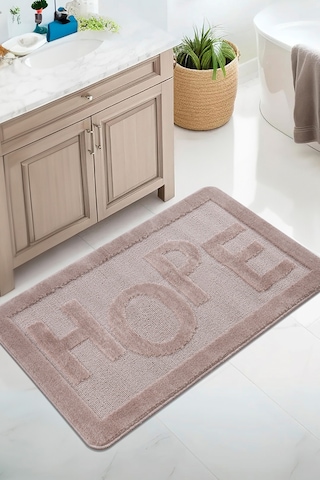Doğal Kaymaz Taban Banyo Paspas Uzun Ömürlü Yumuşak Dokulu Su Emici Yıkanabilir Hope 60x100 Vizon