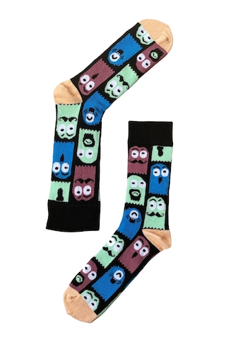 The Socks Company 3'lü Desenli Erkek Çorap Set 22kdcr985p Çok Renkli