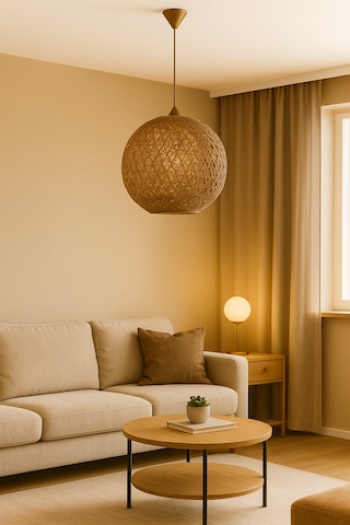 Efect Home Design Bohem,rustik,modern,jüt,doğal,hasır,el Yapımı Sarkıt Avize Ceviz