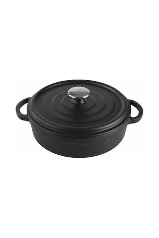 Porland Sapore Siyah Döküm Basık Tencere 28 Cm 04fst002573