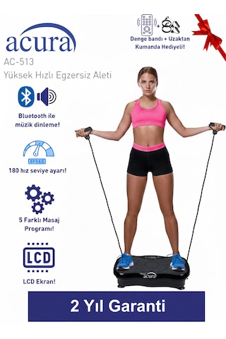 Ac-513 5 Programlı Bluetoothlu Yüksek Hızlı Egzersiz Aleti Siyah