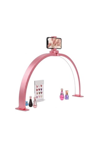 Trled F-700a 70cm Pembe Katlanabilir Masaüstü Manikür Ve Protez Tırnak Lambası Beyaz - Beyaz Işık