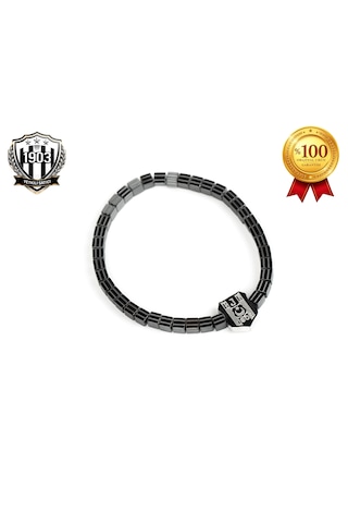 Beşiktaş Kare Hematit 4 Mm Doğaltaş Bileklik