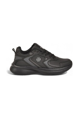 X-step Bağcıklı Hafif Rahat Siyah Unisex Yürüyüş Ve Spor Ayakkabı Sneaker 2032 G Siyah-siyah