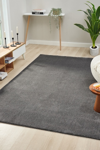Bali Antrasit Yumuşak Dokulu Shaggy Halı Salon Oturma Odası Halısı 4500