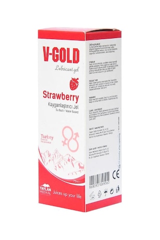 V-Gold Su Bazlı Kayganlaştırıcı Jel Çilek Aromalı 75 ML