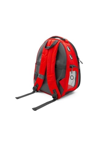 Cattie Şeffaf Kedi Küçük Irk Köpek Taşıma Sırt Çantası Kırmızı 25 x 30 x 40 CM