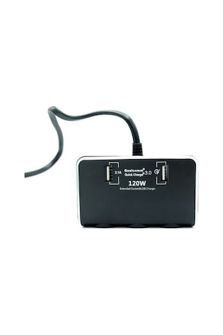 Araç Çakmak Çoklayıcı 3 Çakmak 2 Usb Çoğaltıcı Hızlı Şarjı Aleti