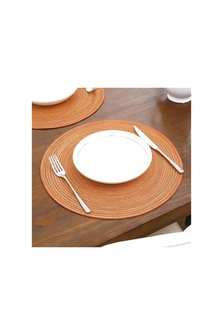 Adet Yuvarlak Örgülü Amerikan Servisi Amerikan Servisi Yıkanabilir 15 İnç Diğer