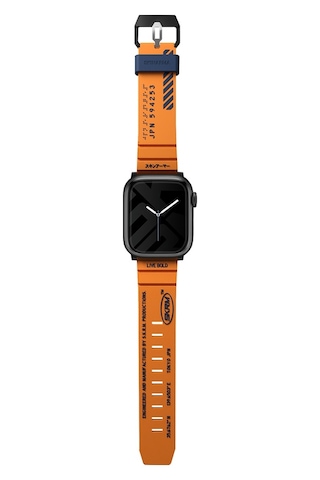 Watch 7 45mm Kordon Skinarma Shokku Silikon Strap Kayış Turuncu Turuncu