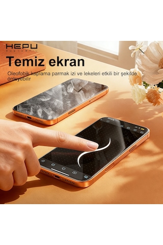 HEPU ARMOR Series Clear HD Cam Ekran Koruyucu – iPhone 15 Pro Uyumlu