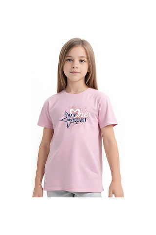 Fyk Kids Kız Çocuk One Heard Baskılı Tişört Pembe