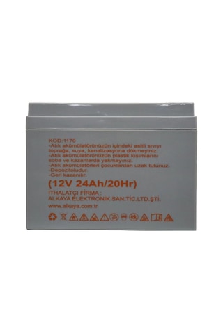 Teknogreen 24 Ah 12 Volt Akü Yatık Tip