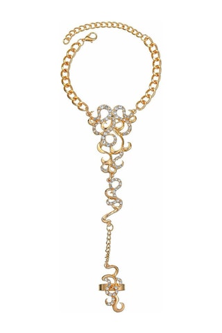 Parmak Halhalı, Moda Plaj Kişiliği Oyuk Oyma Ayak Bileği Zinciri Aksesuarları Kadın Altın