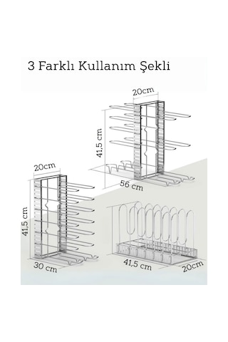 Tencere Ve Tava Düzenleyici Dolap Içi-dışı 10 Katlı