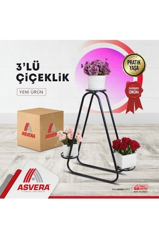 Asvera Üçgen Üçlü Çiçeklik