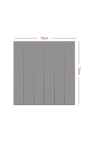 Ukab Dekor 70x70 Cm Kendinden Yapışkanlı Gri Lambri Esnek Köpük Dekoratif Duvar Paneli 1 Adet 0,49 M² Gri 70 Çok Renkli