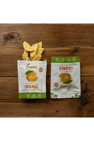 Fruvivo 2'li Freeze Dry Paket - 2 Adet Portakal - Dondurularak Kurutulmuş Meyve Cipsi Şeker İlavesiz %100 Doğal Vegan 40 G