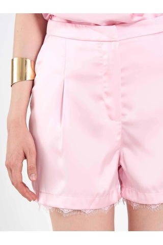 Elora Atelier Dantel Detaylı City Boy Şort Pembe