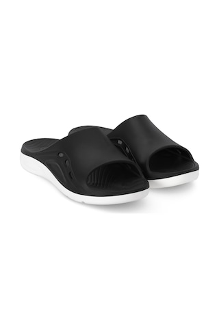 Slazenger Tundra I Erkek Siyah / Beyaz Terlik Siyah - Beyaz