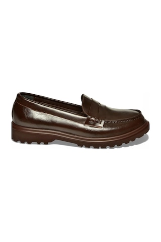Fox Shoes Y996051060 Kahverengi Rustik Alçak Tabanlı Kadın Makosen Ayakkabı Kahverengi