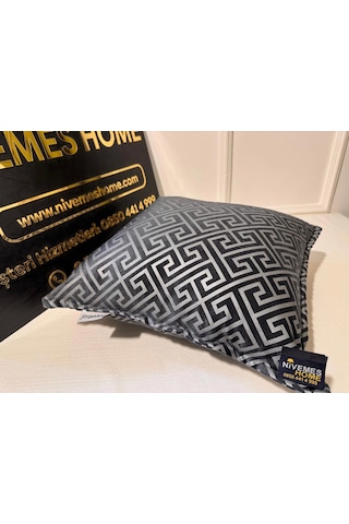 Nivemeshome Monet Zigzag Kırlent Kılıfı Antrasit-gri 45 X 45 Antrasit Gri