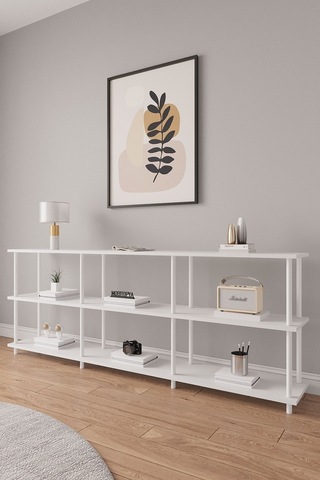 Çevir Kur 200 Cm Beyaz Bd Raflı Konsol 200 75 29 Cm Beyaz