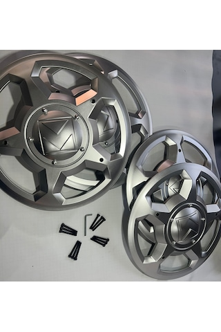 Karsan J10 Gri Renk Jant Kapağı Takımı 4 Adet Vida Ve Anahtarlı