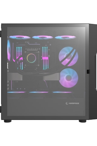 Rampage INFINITY MESH 4 ARGB Fan Manyetik Temperli Camlı E-ATX Mid Tower Oyuncu Kasası