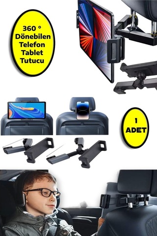 Koltuk Arkası 360 Ayarlanabilir Tablet Telefon Tutucu