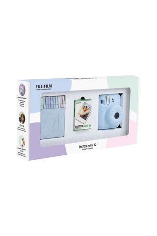 Fujifilm Instax Mini 12 Fotoğraf Makinesi + 10'lu Film + Mandal Mavi