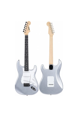 Midex RPH-30SL Gül Klavye Silver Strat Kasa SSS Elektro Gitar Seti