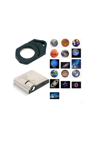 Konesam Doğum Günü Işık Projeksiyonu - Ay Ve Dünya Arka Planı, Sürekli Işık Modu 3 Aa Pil Gereklidir Bej