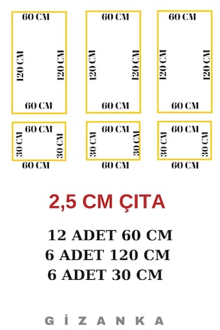 Geniş Duvar Tasarımı Boyanabilir Çıta Hazır Kesim Anka120 16,20 Metre