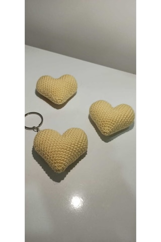 Amigurumi Dağıtmalık Düğün Kına Nikah Toptan Örgü Kalp Anahtarlık