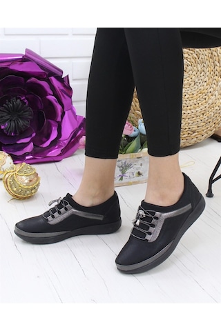 Nesil Shoes Cenice 702 Siyah Platin Günlük Kadın Ayakkabı SİYAH PLATİN
