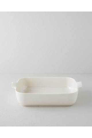 English Home Hecha Seramik Dikdörtgen Fırın Kabı 40 Cm Krem Krem