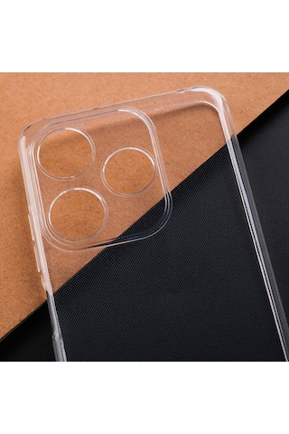 Kilifone - Tecno Spark 10 4g Uyumlu - Kılıf Şeffaf Soft Slim Fitt Süper Silikon Kapak - Şeffaf