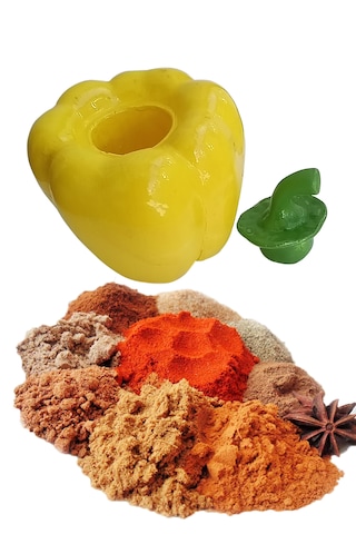 Biber Şeklinde Baharatlık - Çay Portu - Biblo Sarı