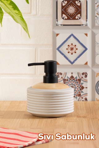 Porsima 3126 Banyo Ve Mutfak Sıvı Sabunluk 350ml Taupe-ahşap Taupe