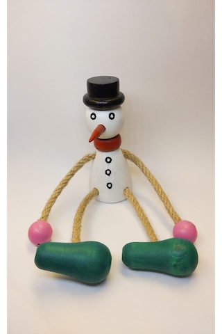 Ahşap Dekoratif Kardan Adam Figür Oyuncak