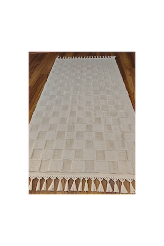 Premium Peluş Tavşan Post Yıkanabilir Yumuşak Dokulu Hafif Salon Oturma Odası Mutfak Çocuk Odası Yatak Odası Bej Bej