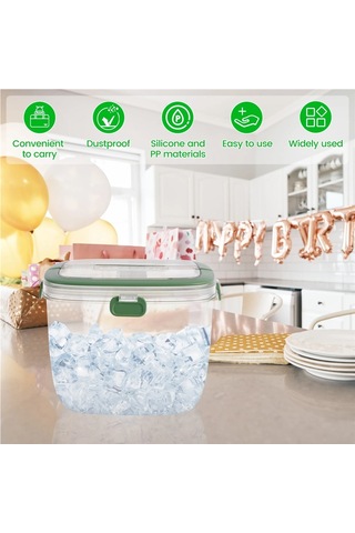 Jialan Buz Kovası Kapaklı Ve Tong Mühürlü Buz Kovası Konteyner Yeşil