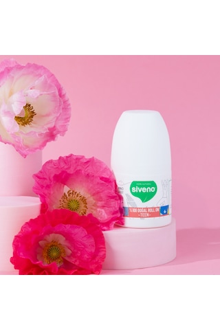 Siveno %100 Doğal Roll On Teen Girl Genç Kız Deodorant Ter Kokusu Önleyici Bitkisel Leke Bırakmayan Vegan 50 ML