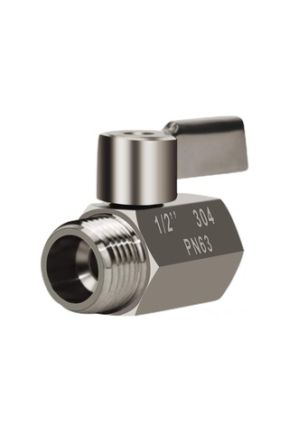 Vkemall 304 Paslanmaz Çelik 1/2" Npt İç-dış Dişli, Su Akışı Kontrol Valfi, Paslanmaz Çelik Kolu, Rustsuz, 1/4 Devir Kapatma