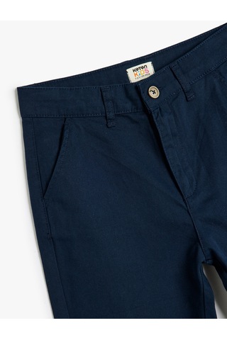 Koton Chino Pantolon Cepli Pamuklu Lacivert 5wkb40057tw Lacivert