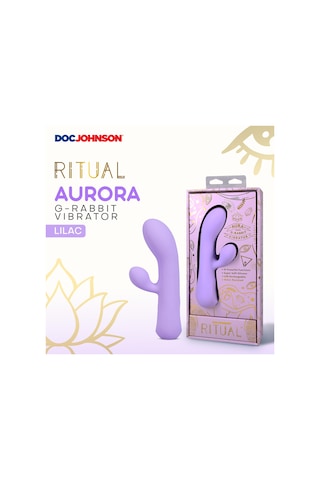 Ritüel - Aura - 10 Güçlü Titreşim Desenine Sahip Şarj Edilebilir Silikon Tavşan Vibratörü - Doc Johnson Tarafından