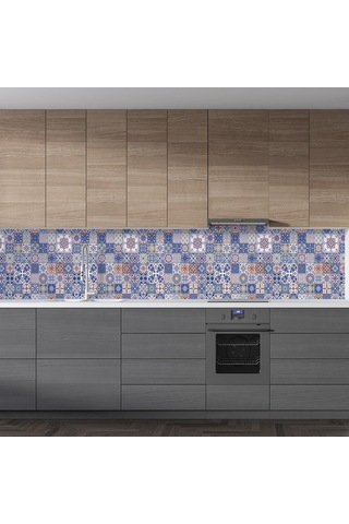 Mutfak Tezgah Arası Folyo Fayans Kaplama Folyosu İspanyol Seramik Desen 60x100 Cm
