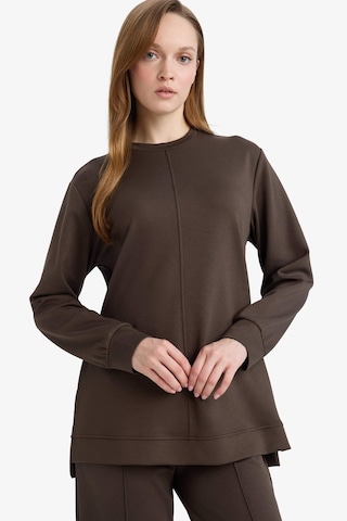 Defacto Regular Fit Bisiklet Yaka Uzun Kollu Tunik F5117ax26spkh227 Haki-kh227