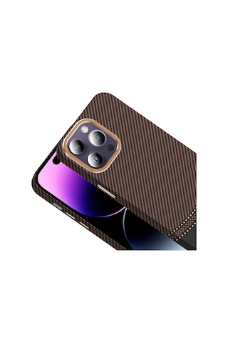 Teleplus Apple Uyumlu iPhone 14 Pro Max Kılıf M-safe Karbon Fiber Tasarım Gross Kapak